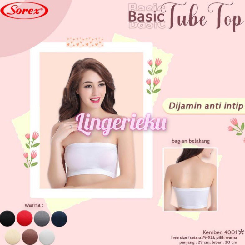 [CEK34] Sorex 4001 BH Bra Kemben Pendek Wanita Tanpa Tali Dan Busa zebk0