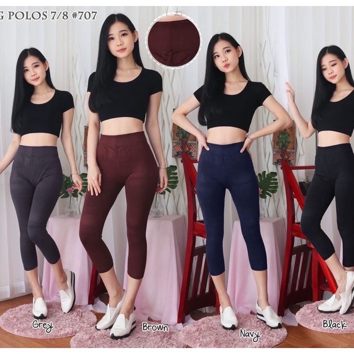 Terkini Elfashion Premium Legging 7per8 Polos Import Tebal | Legging Pendek Polos 7/8 | Legging 7/8 