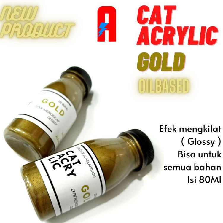 

Seller✡➴ Cat sepatu acrylic warna Gold Mengkilat oilbased 80ml V99 ↓