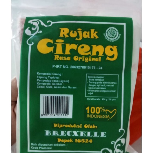 

HRFG0480 Free Ongkir Rucir Cireng Brexcelle ORI + Bumbu Rujak