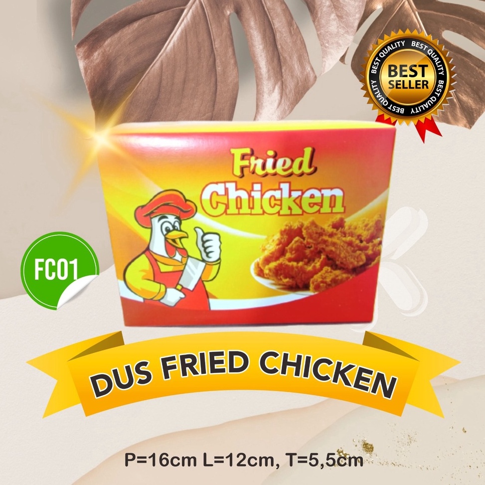 

[G8J] Box Fried Chicken motif isi 50/Dus fried chicken/kerdus fried chicken/Box ayam goreng/kemasan fried chicken Serba Murah