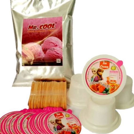 

NLWC4770 【FSASH SALE】 PAKET USAHA ESKRIM Cup Plastik Putih/ Paket ice Cream Lengkap