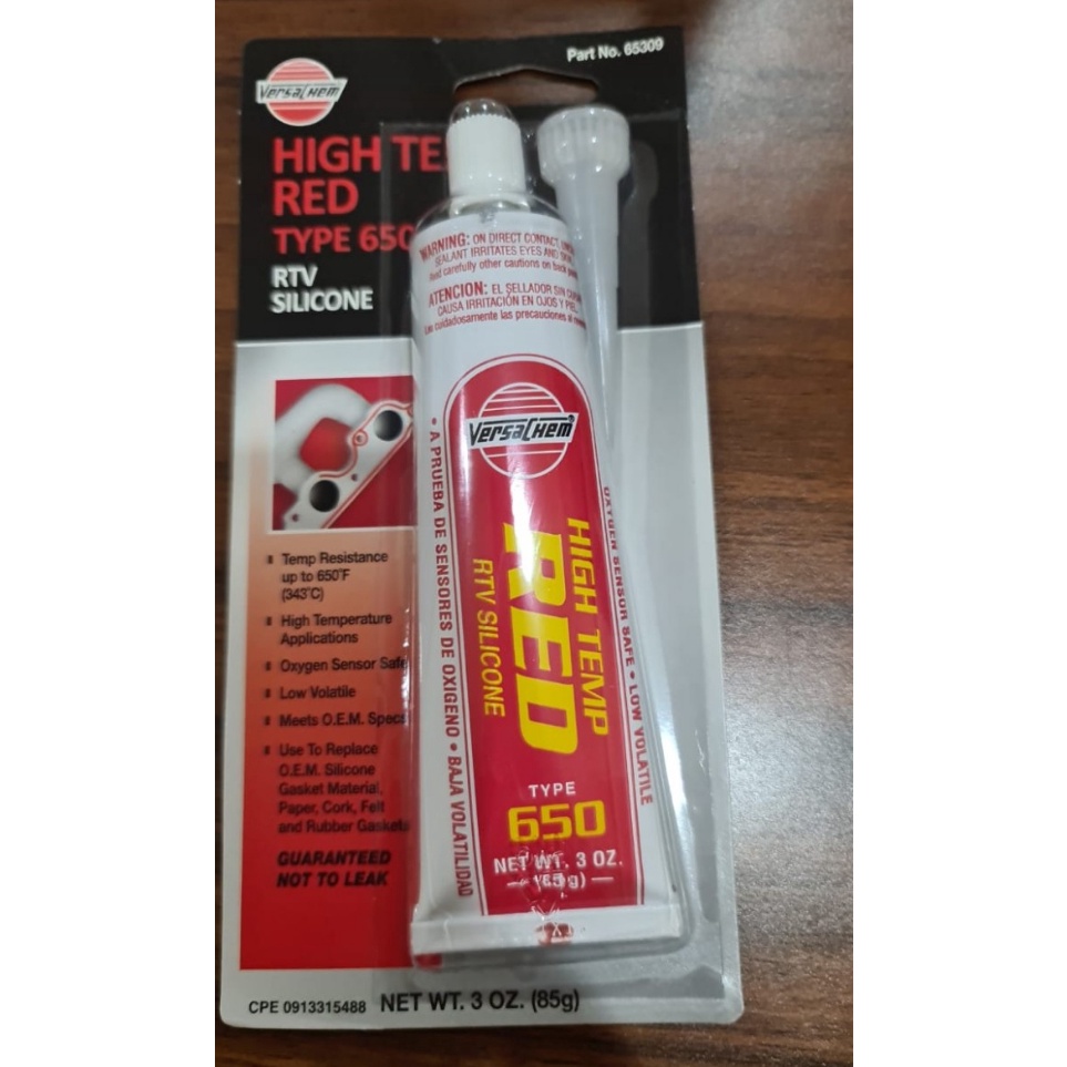 ✾Best Seller✣☍ Lem Red Silicone / Lem Gasket Merah Tahan Panas/ Auto Sealer Merah Tipe 650 merk Vers