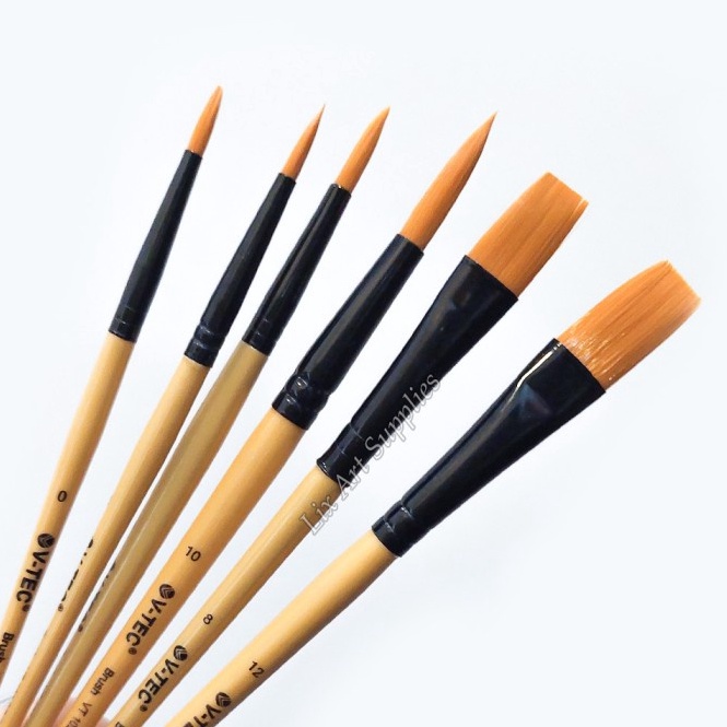 

SL6790 V-Tec Brush VT 102 Set 6 / Kuas Lukis Set 6 / Kuas Cat Air Akrilik ➝Super Promo
