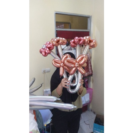 bouquet Balon twist pendek