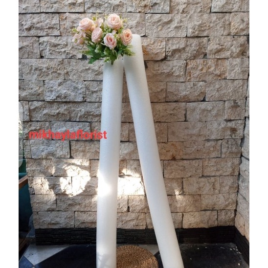 JPKJ1665 11.11 Gabus elastis bulat panjang 1 meter // busa bunga // dekorasi pelaminan //backdrop