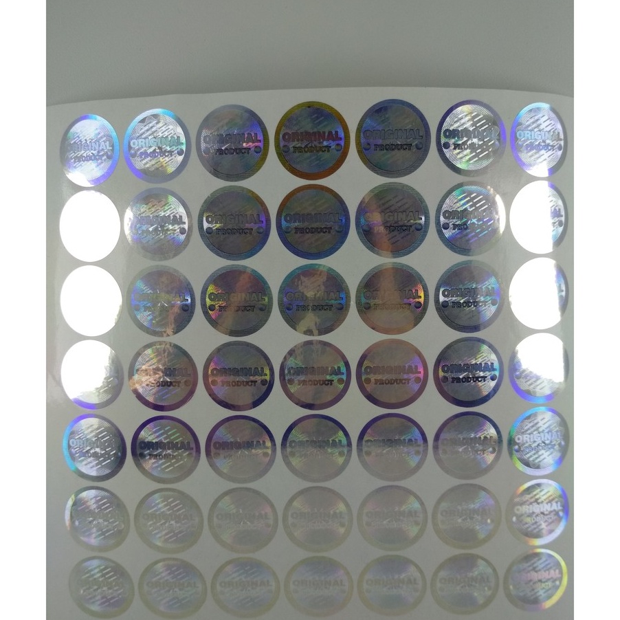 

PDRC0262 Dijamin Ori Stiker Hologram Original Mutiara Silver