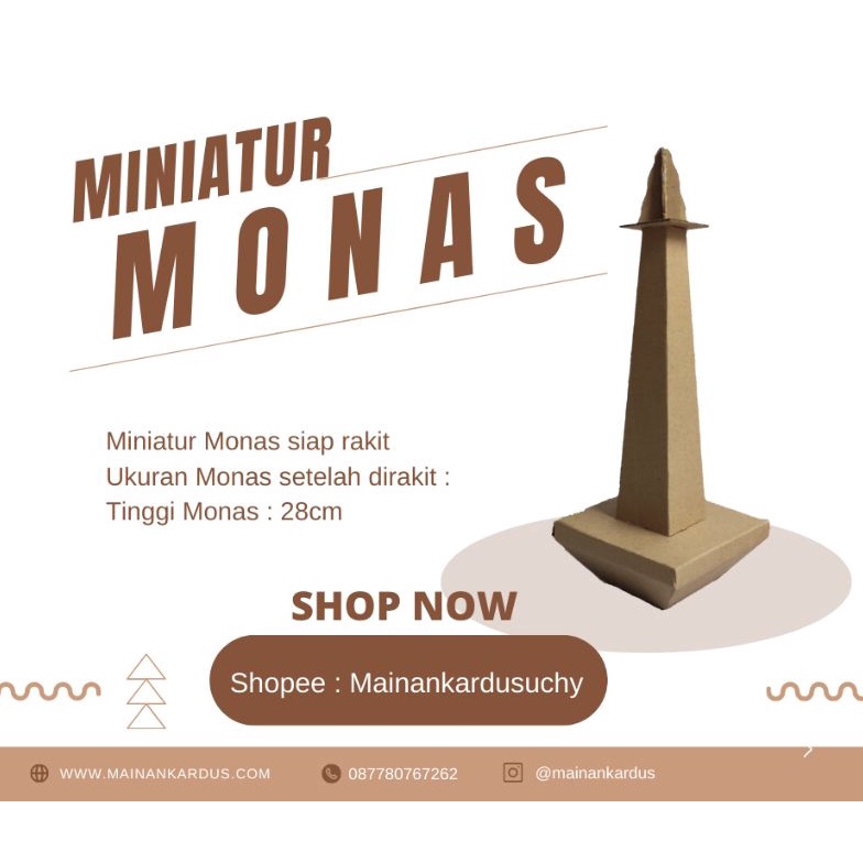 

KZXD-76 Monas Kardus | prakarya sekolah | miniatur monas IRM