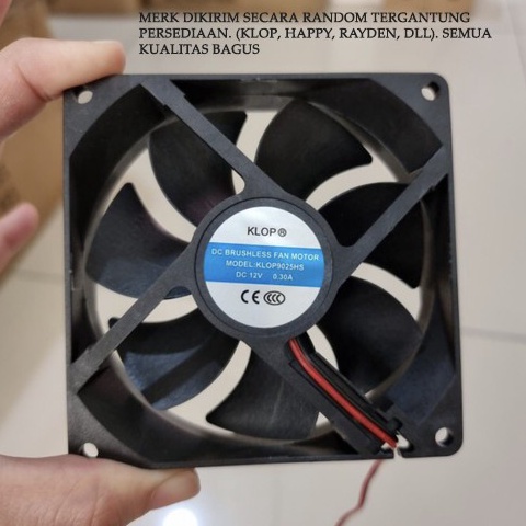 [CODEBARANG521WET] A559 FAN DC 12V KIPAS PENDINGIN Diameter 9x9 Cm 220