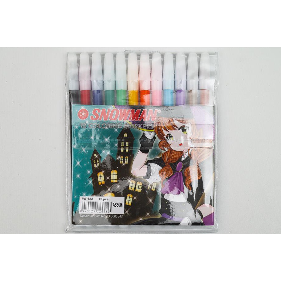 

GGPV6631 8.8 Spidol 12warna Snowman (12warna)