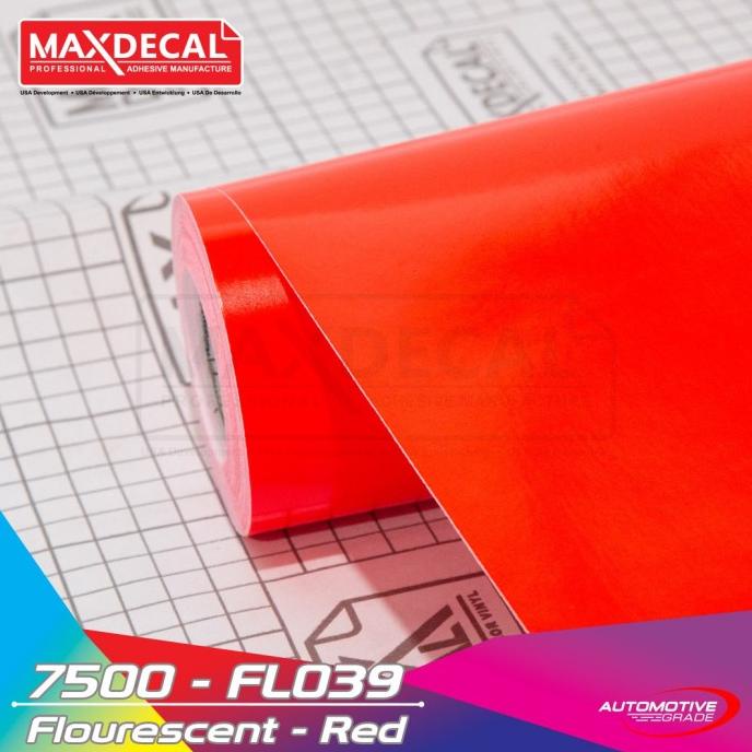 

:0:0:0] MAXDECAL Fluorescent FL 039 RED Warna Stabilo Merah Neon 45 cm ROLL