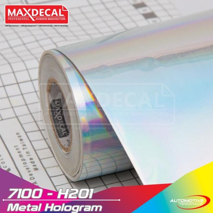 

$$$$] MAXDECAL H201 Hologram METAL Silver 60 cm ROLL Pelangi Laser Bunglon