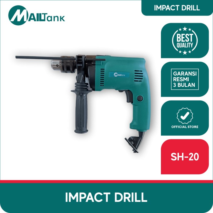 MAILTANK IMPACT DRILL SH20 BOR 13 MM DENGAN 2 FUNGSI IMPACT DAN DRILL