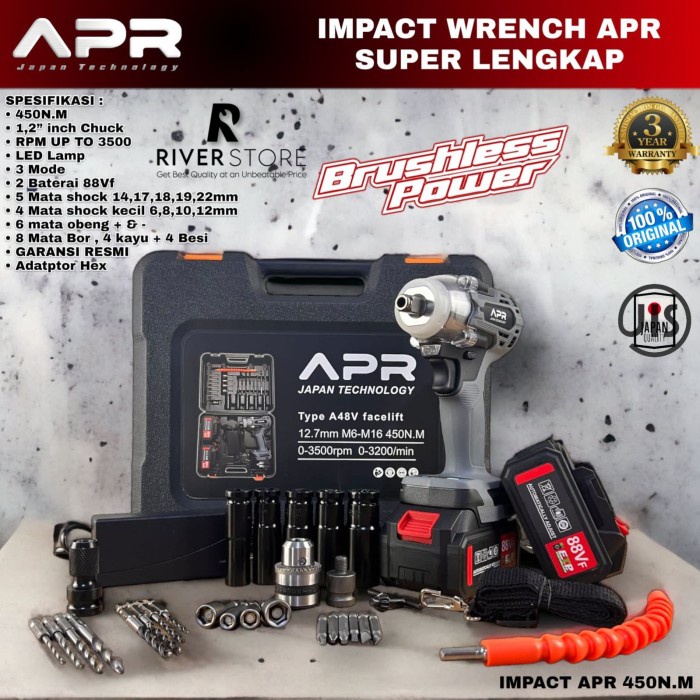 Impact Wrench APR JAPAN 450Nm NEW Edition Standart Facelift Fullset