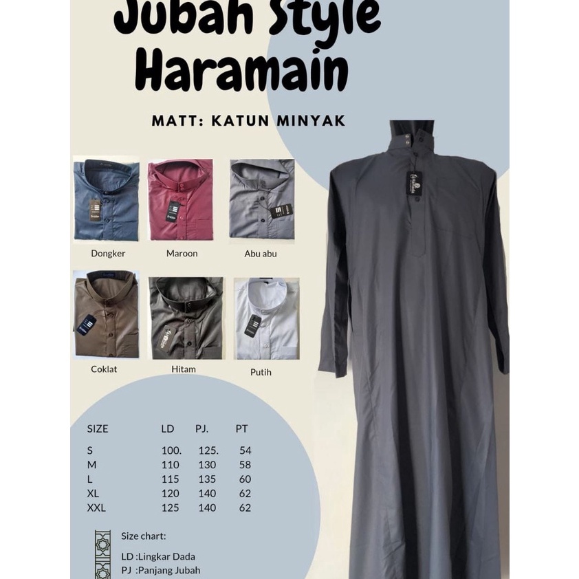 ❈Kirim Sekarang➡ JUBAH PRIA ANAK REMAJA DEWASA  PUPLE POLOS HAMADA STYLE AL HARAMAIN BAHAN POLYSTER 