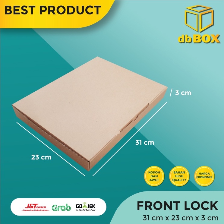 

Shopee brand (10pcs) Kardus 31x23x3 cm....Die Cut kotak Kue, snack -aksesoris-dll model box pizza Elewen