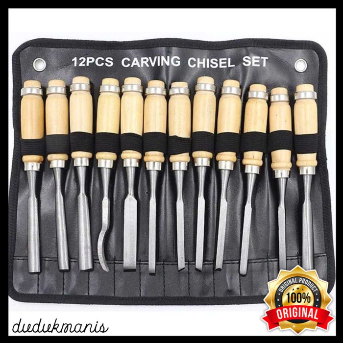 

Set Pisau Ukir Pahat Kayu 12in1 Wood Carving Art Knife PER-742-YK