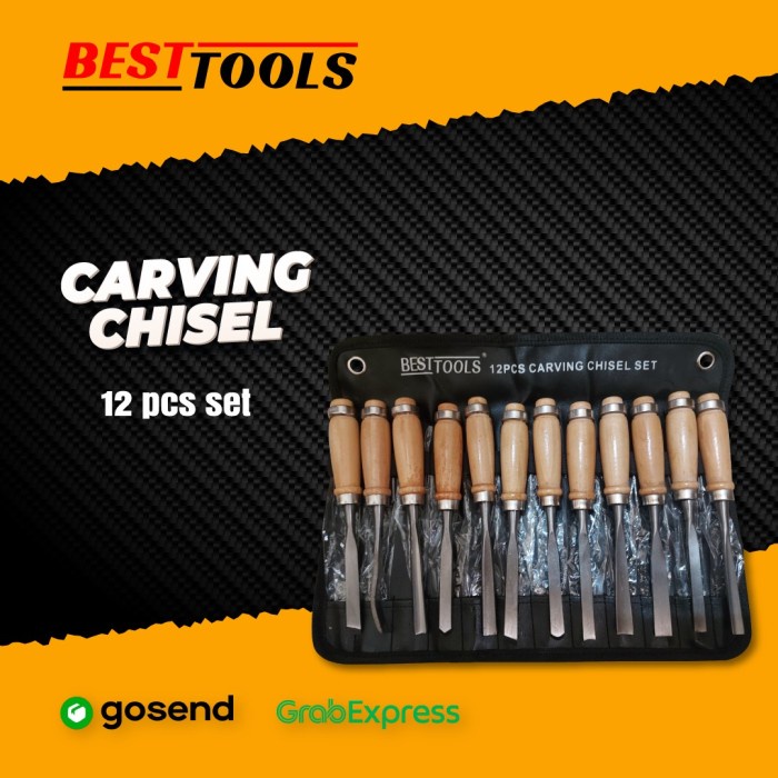 

Besttools Set Pisau Ukir Pahat Kayu 12 in 1 / Wood Carving art Chisel