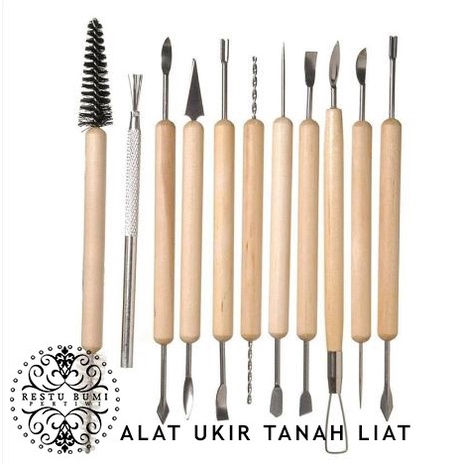 

Butsir set - Alat ukir clay - Pottery tool - Modelling tools - 11 pcs