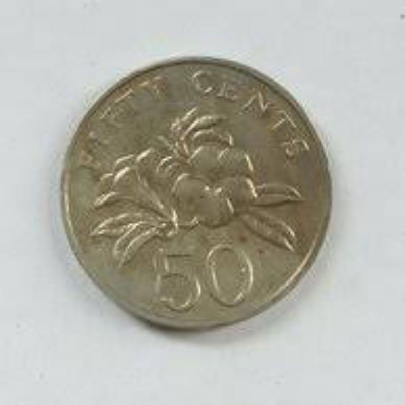 Fivety Cents 50 Singapore tahun 1995