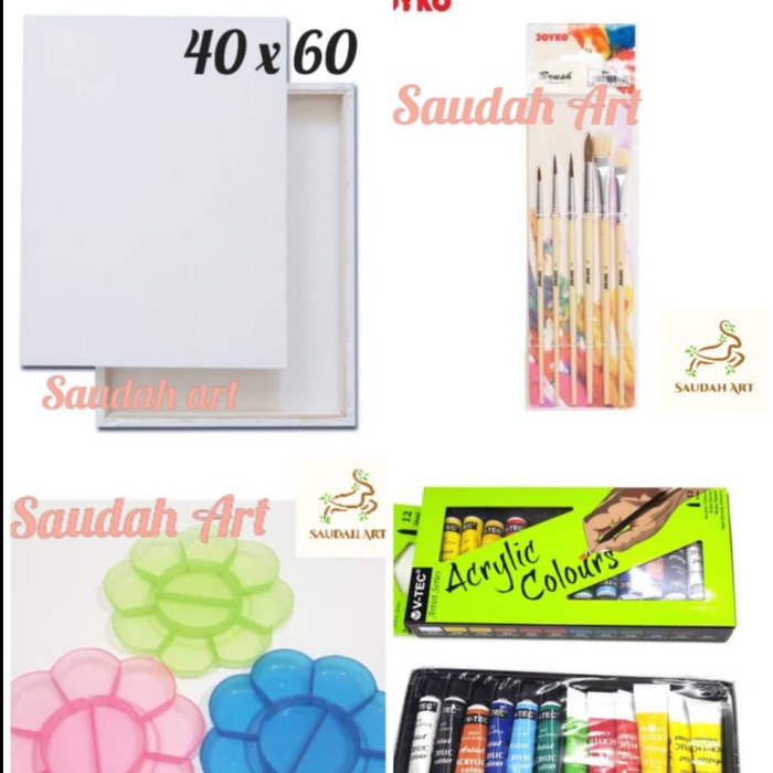 

Bestseller Paket Kanvas Lukis (Kanvas 40X60,Kuas,Palet,Cat Akrilik)