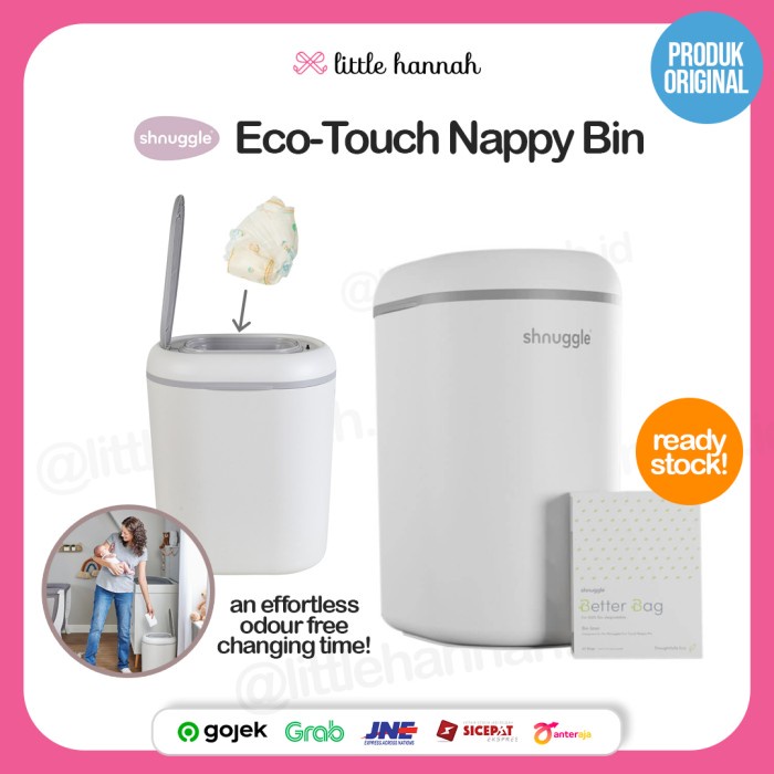 Terlaris Shnuggle Eco-Touch Nappy Bin Tempat Sampah Popok