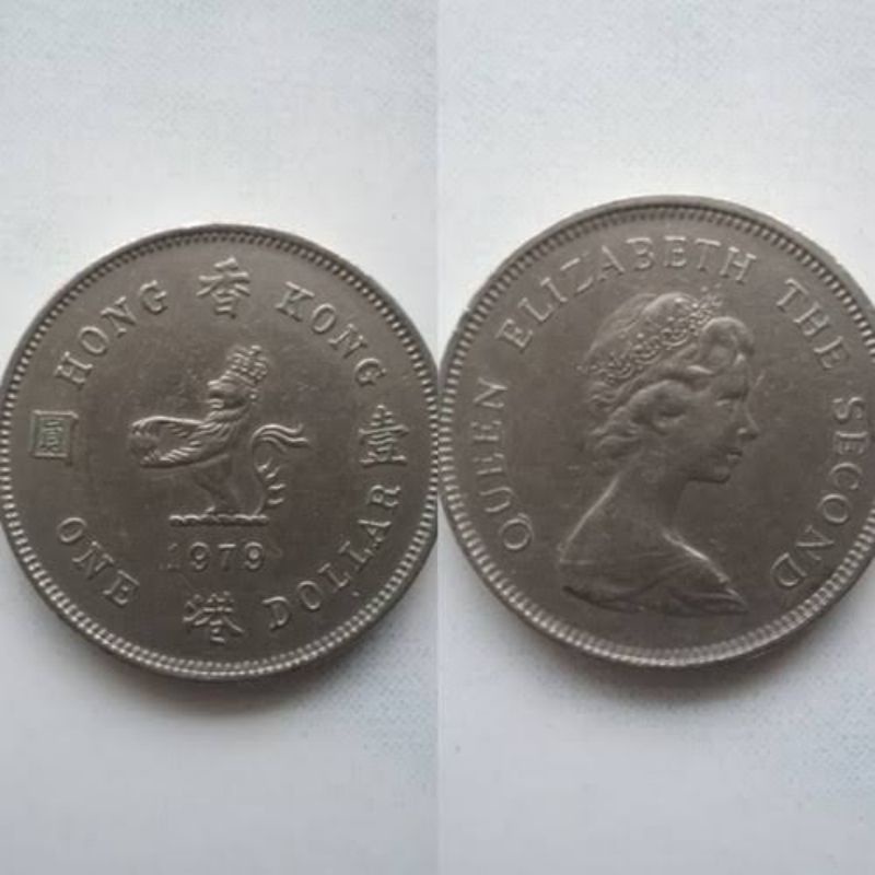 koin asli hongkong senilai 1 dollar