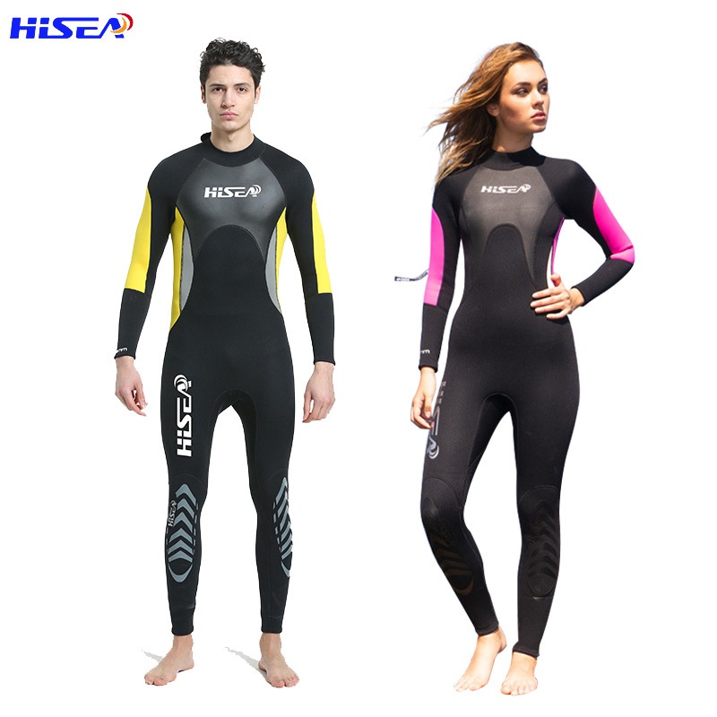 Hisea 3MM Warm Women Wetsuit Neoprene Full Body Long Sleeve Diving Suit Pro Ladie Wetsuit Surfing Sw