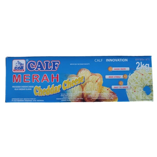 

Keju Cheddar Calf Merah 2Kg