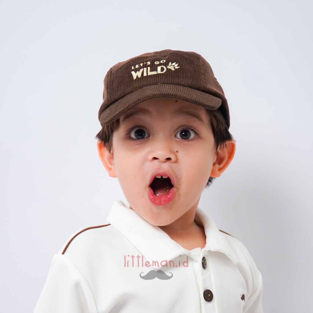 Topi Anak Corduroy Short Cap 5 Panel (1-8 Thn) Littleman.Id