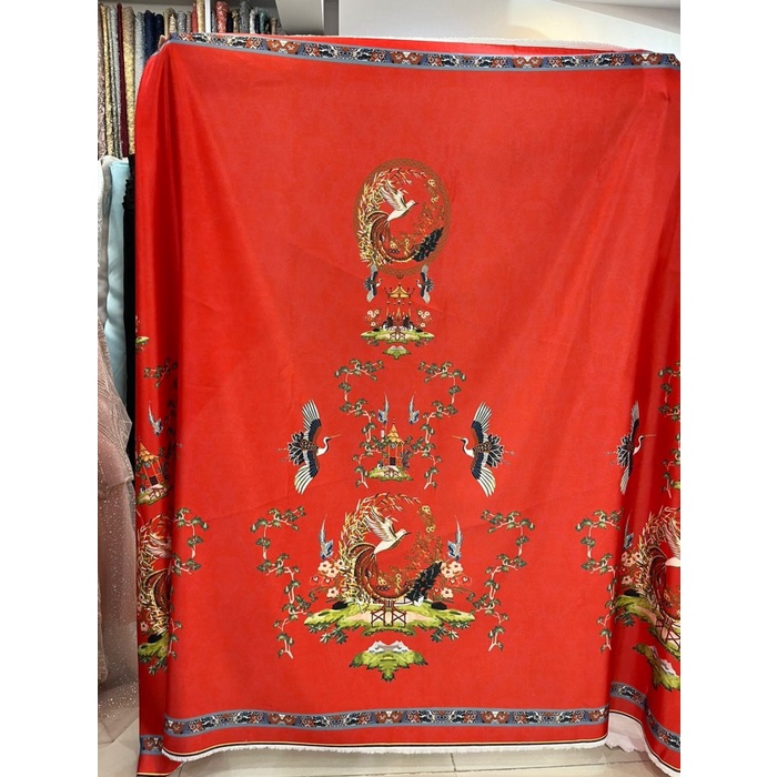 Early Kain Cheongsam, Bridal Print Cheongsam, Kain Qibao, Kain Imlek
