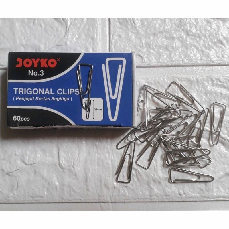 

(Min CO 2) Trigonal Clips Joyko No 3 | Penjepit Kertas Ukuran 25mm