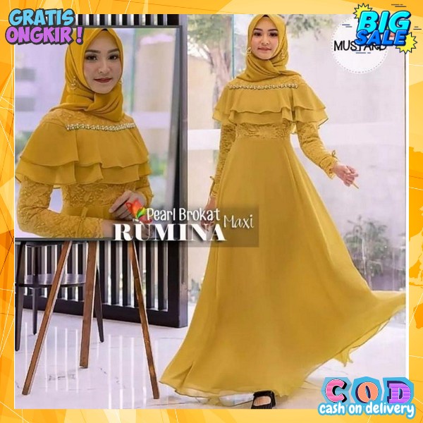 Pakean Dres Simpel Elegan Buju Gami Perempuan Modern Baj Gamis Lengan Pnjng Murah Ghamis Deres Remaj