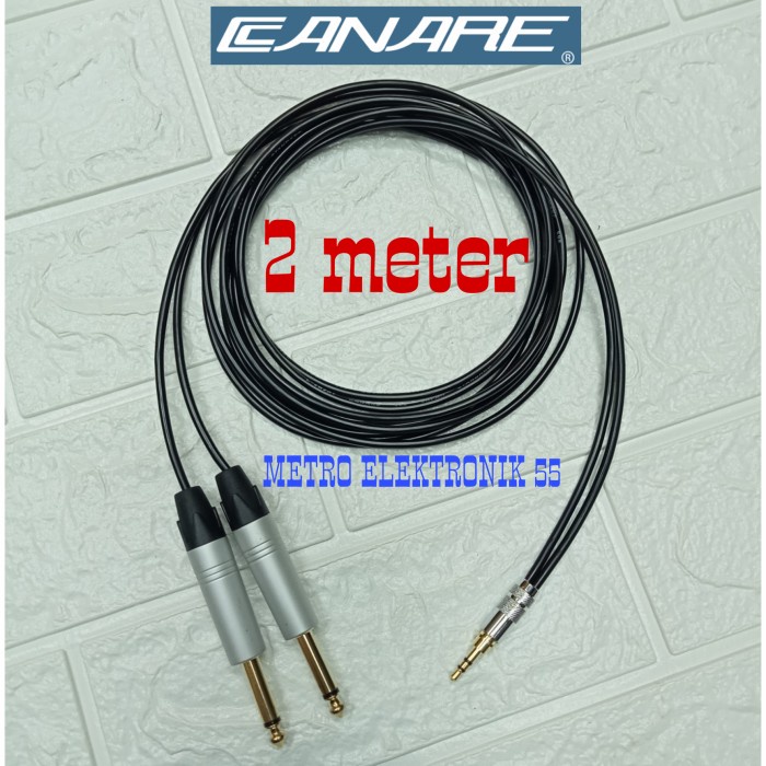 Kabel Canare Jack 2 Akai To Mini Stereo 3.5 Mm 2 Meter