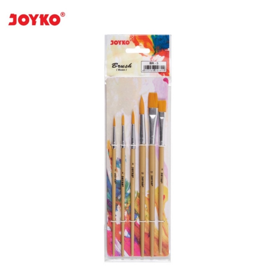 

[PRODUK NV6S781] JOYKO BR-5 brush/kuas cat air, minyak, acrylic br-5 Harga 1Set Terlarisss ¯