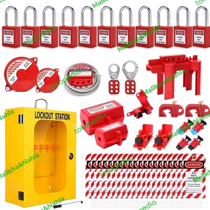 %%%%] Lockout Tagout Station Breaker Loto Kit Loto Hasps,Loto Tags,Circuit