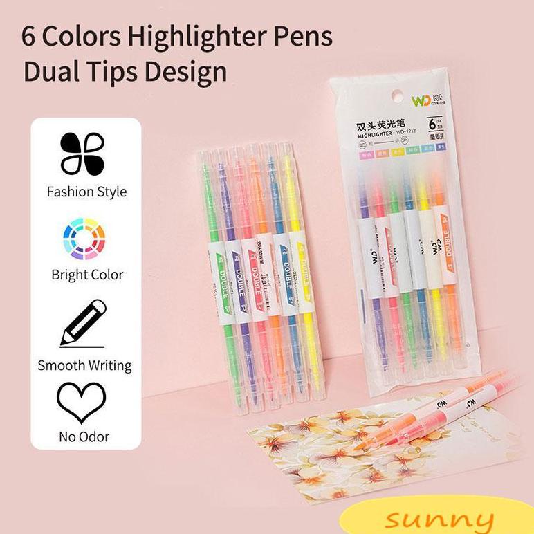 

Promo Warna Berkepala Dua Stabilo 6-Warna Penanda Garis Kunci Spidol Grafiti Miring Kepala Pena Cat Air-V2