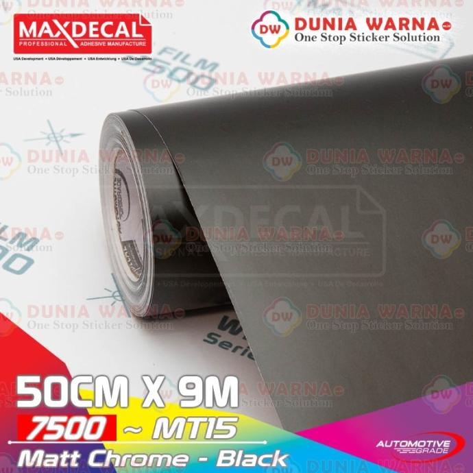 +++++] [ROLL] MAXDECAL 7500 MT15 Matt Chrome BLACK Krum Doff Hitam Premium