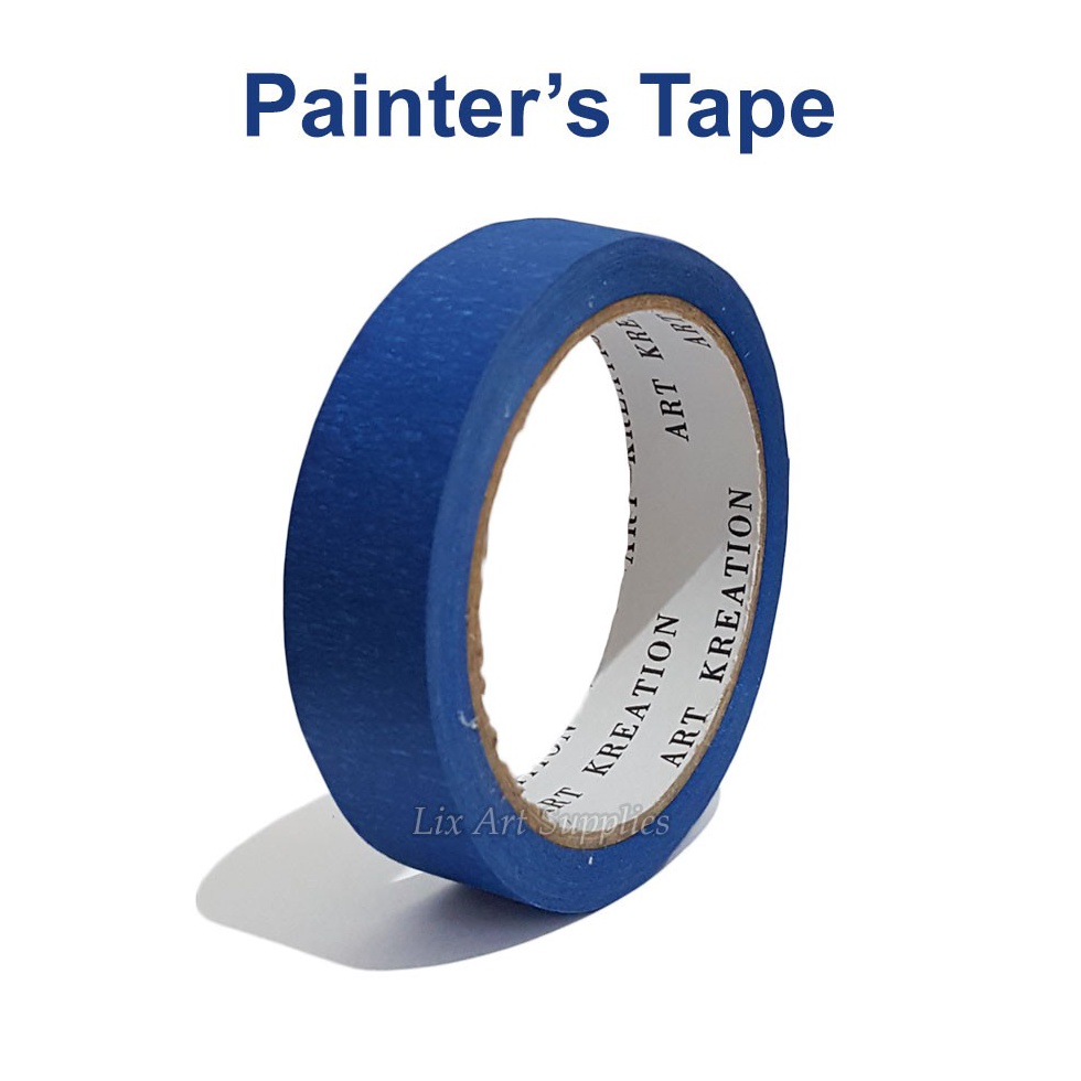 

thwu -96 Blue Painter's Masking Tape 24 mm x 20 yard / Lakban Kertas / Art Masking Tape QWB