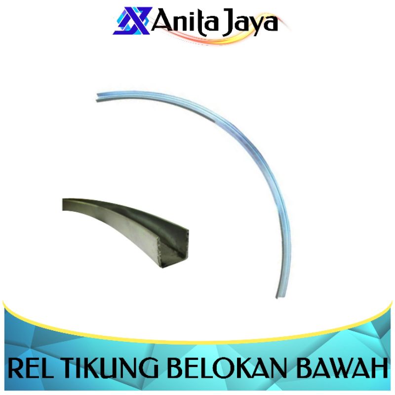 belokan bawah rel tikung pintu garasi lokal