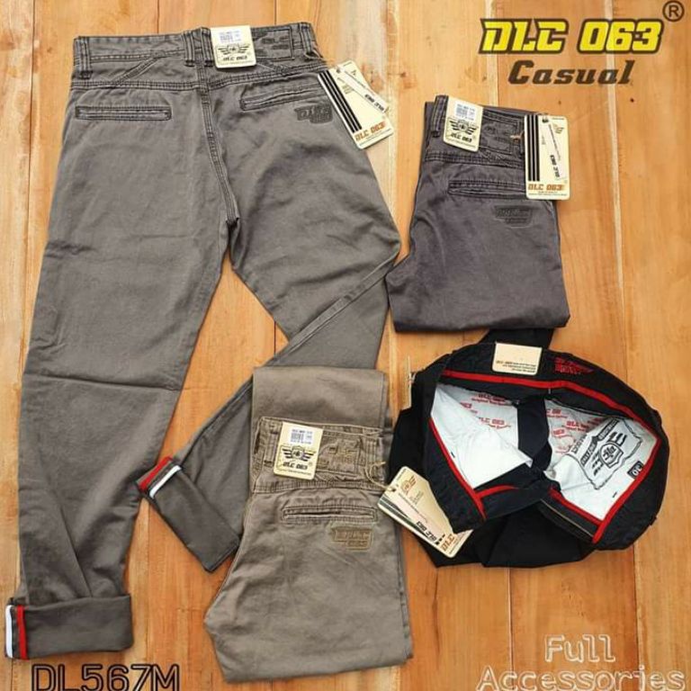 Laris♛Celana Original D'LOCO Celana Casual Pria Kualitas Cardinal Celana Panjang Pria D'loco Kain Ka