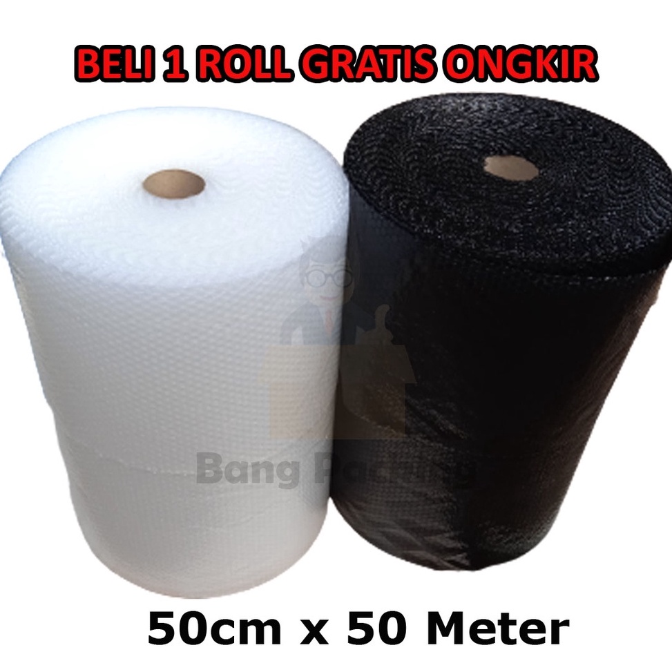 

J66 Bubble Wrap 50cm x 50M bubble wrap roll bubble wrap bening bubble wrap hitam plastik bubble babel 4545
