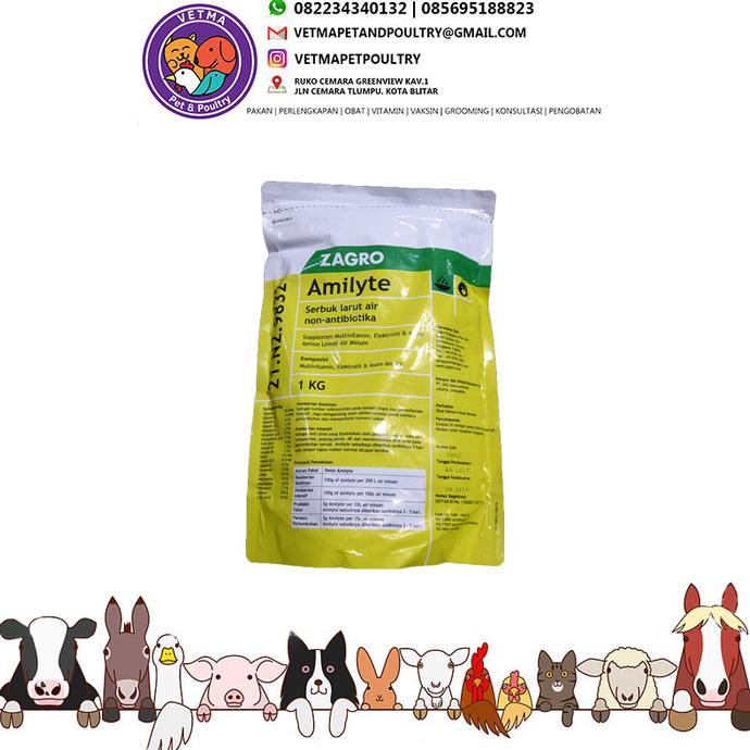 :::::::] Vitamin Hewan Ternak Amilyte zagro 1 kg - multivitamin hewan