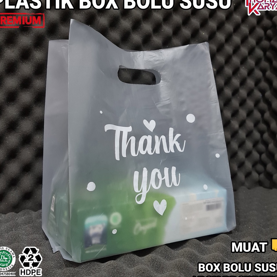 

✸Ready Stock❁ Plastik Bolu Susu Motif THANK YOU Isi 50 Kantong HD Box Brownies Take Away Bening S51 ⁑