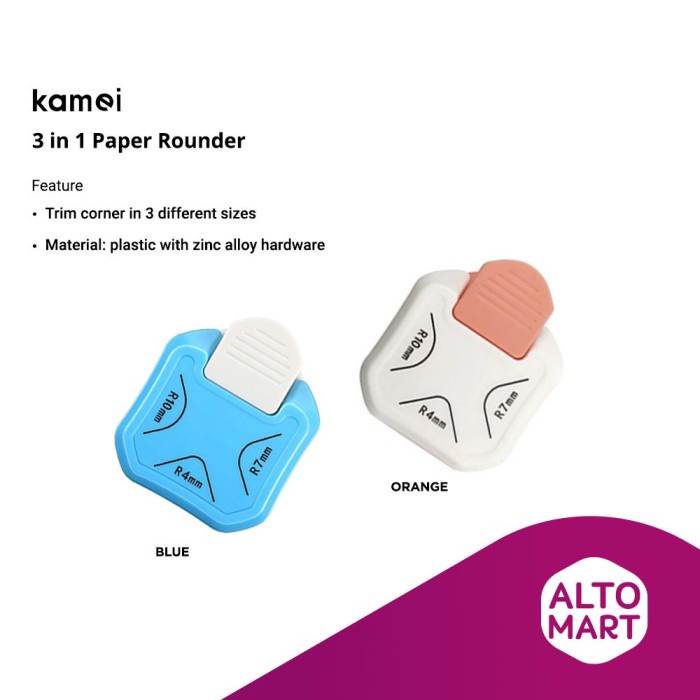 

Terlaris Kamei 3 In 1 Paper Corner Puncher Rounder Alat Lengkungan Sudut Kertas