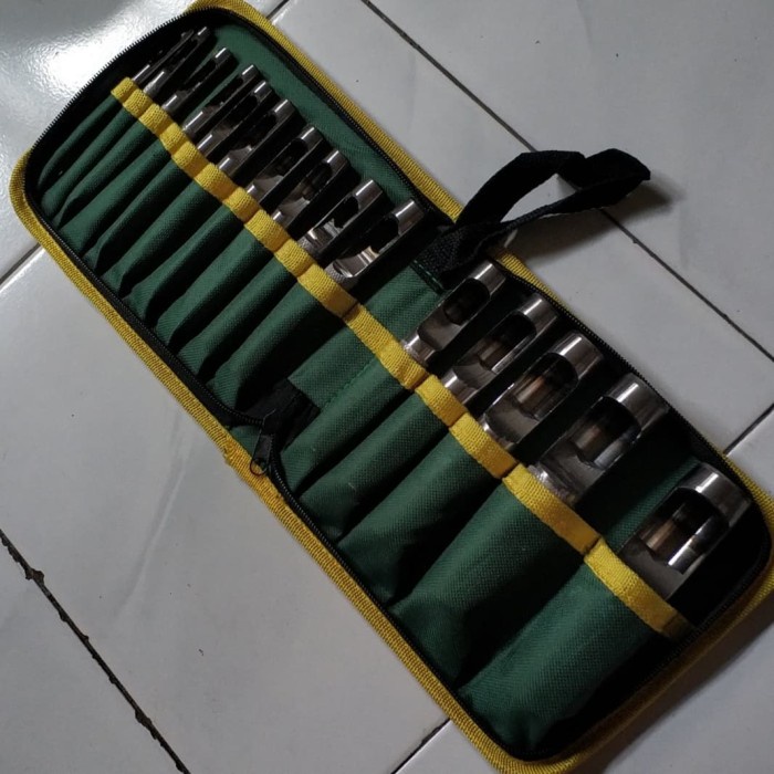 

Terlaris Plong Pelubang Kulit Set - Alat Pembolong Pelubang Kulit Set 15 Pcs