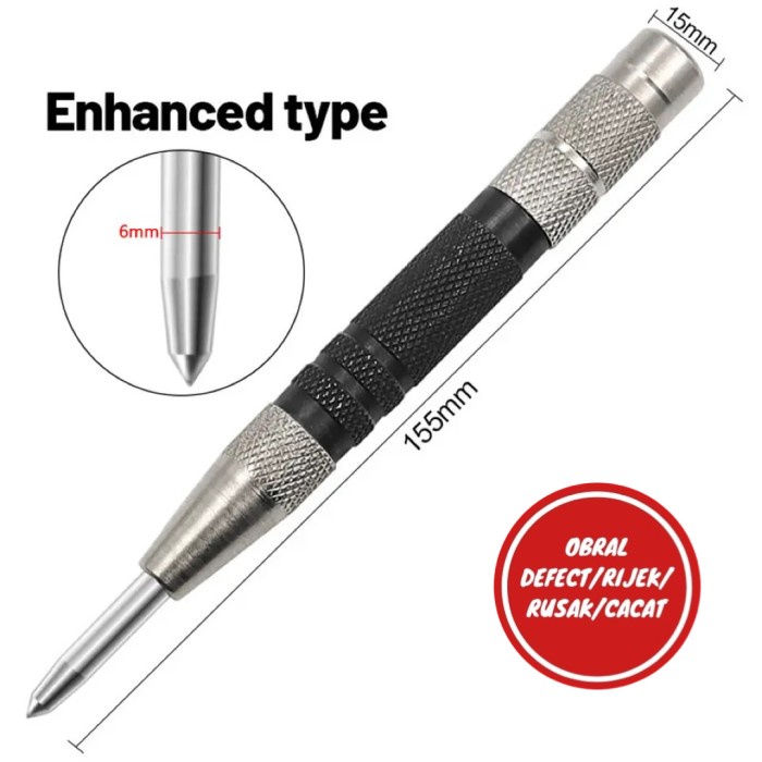

Terlaris Automatic Center Punch Adjustable Spring Loaded Metal Drill Tool