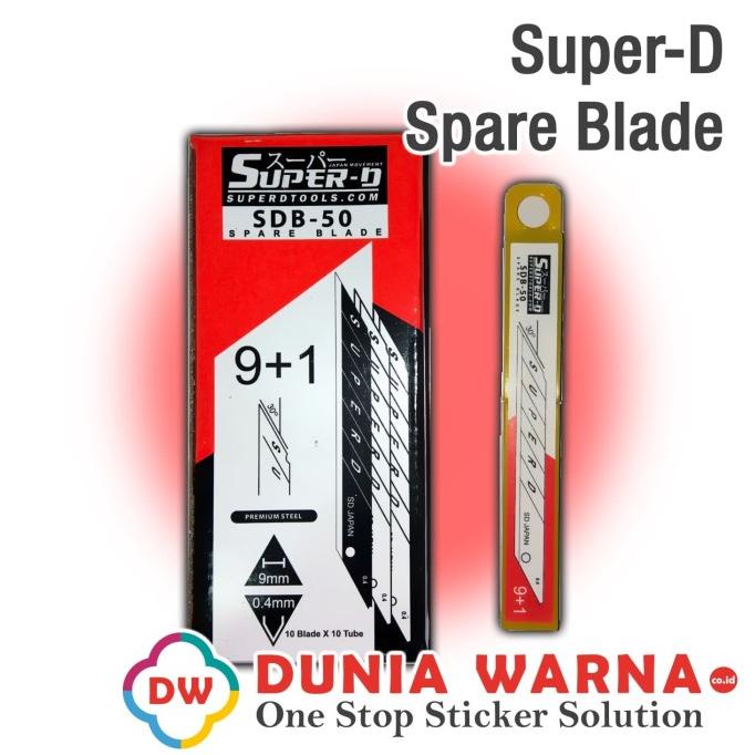 

$$$$] SUPER-D Japan SDB-50 Cutter Spare Blade Isi Kater Tajam Runcing BOX