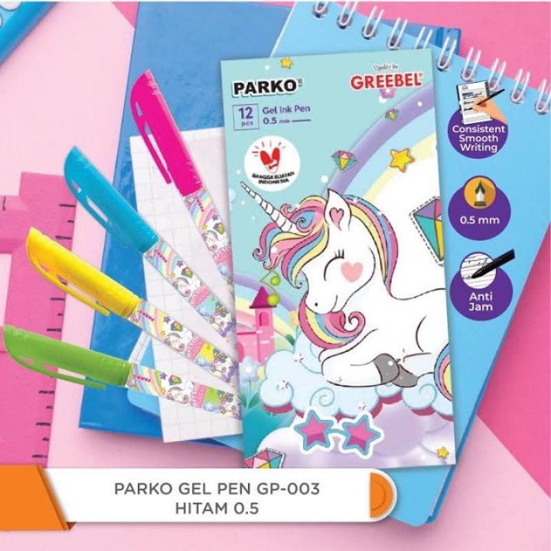 

PULPEN PARKO GREEBEL / PULPEN GEL MURAH / PULPEN KARAKTER MURAH