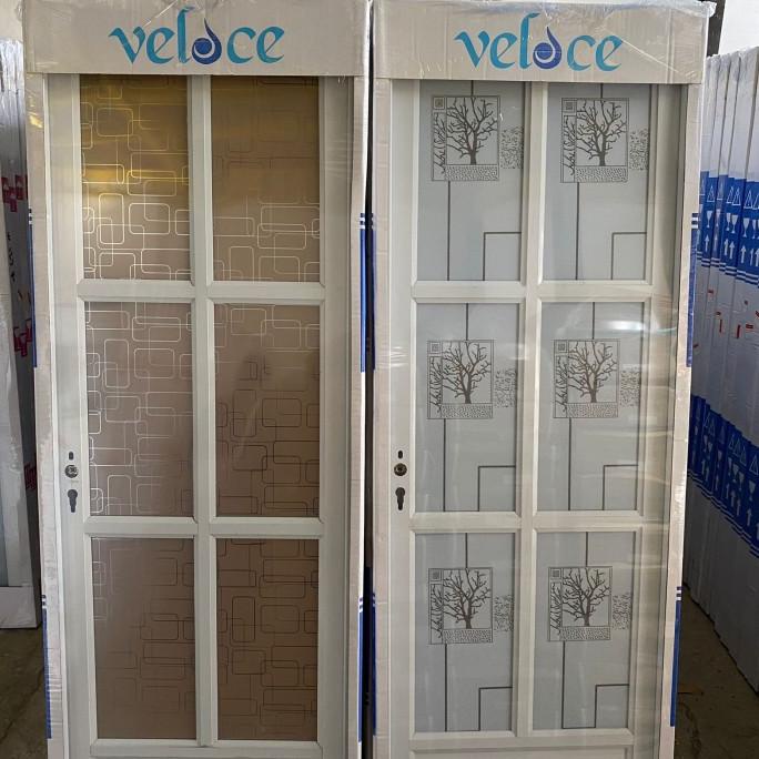 Kualitas terbaik] Pintu Kamar Mandi Aluminium 70x200 Veloce kaca 6